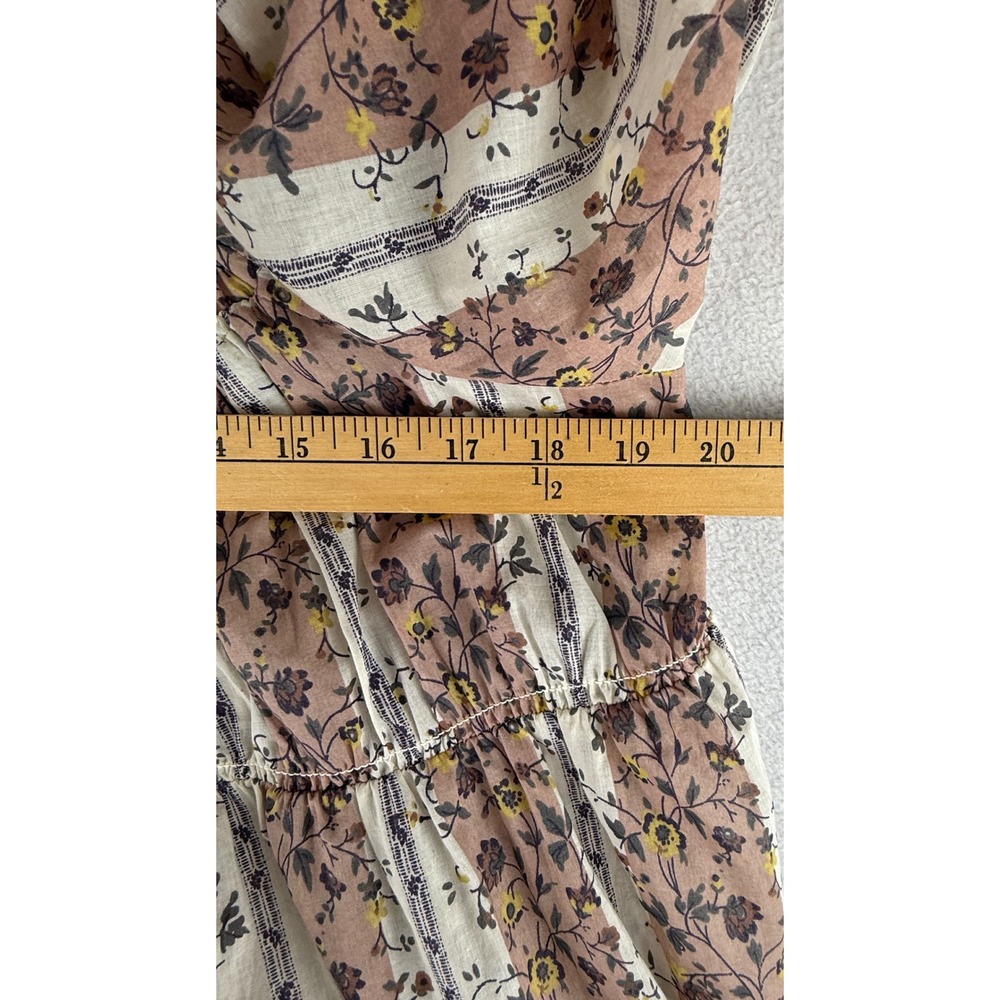 Free People Vintage Lover Babydoll Tunic Top Womens Medium Puff Sleeve NWT - Picture 8 of 13